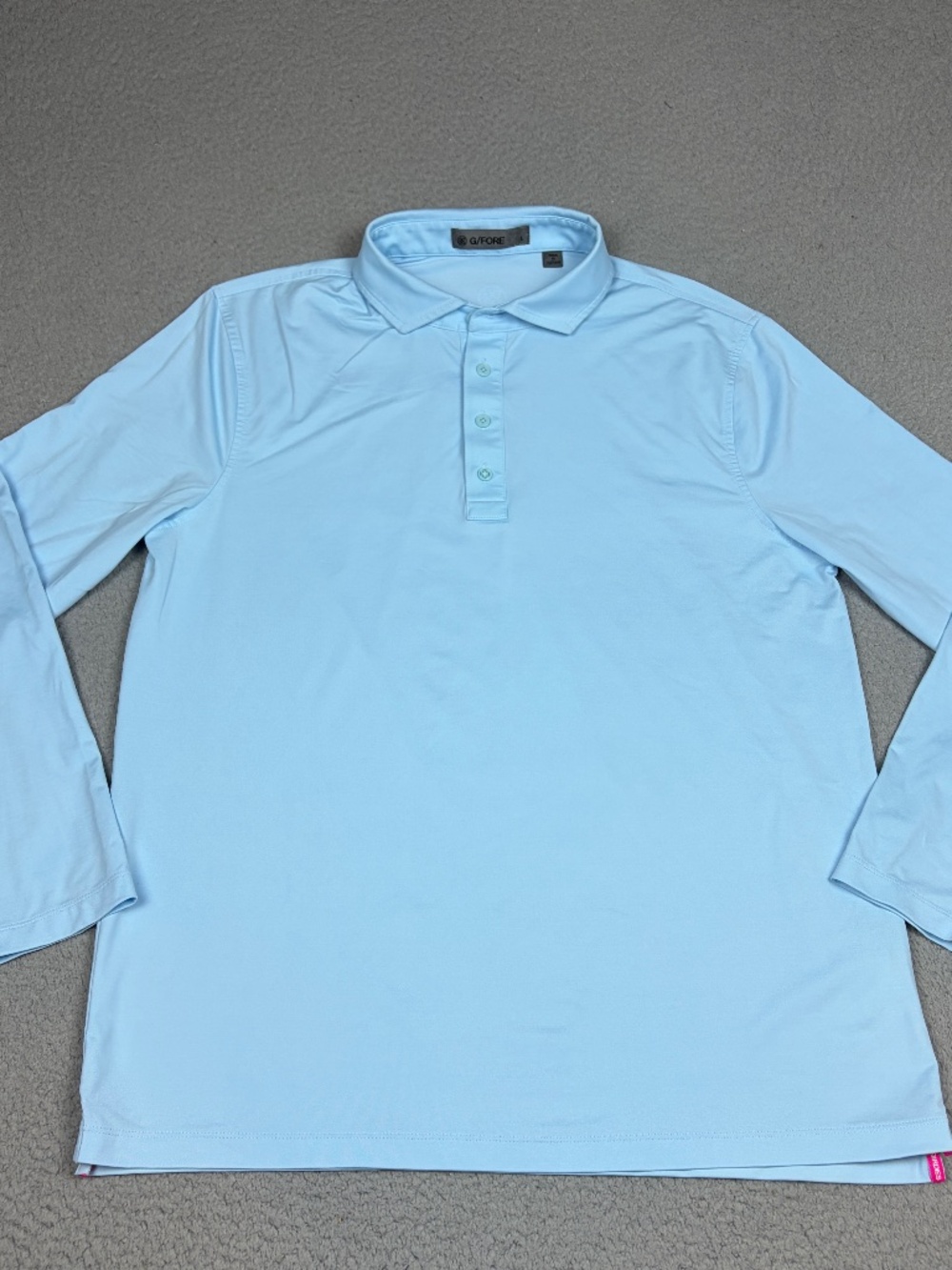 G/FORE Polo Shirt Mens Large Long Sleeve Blue Performance Stretch Golf